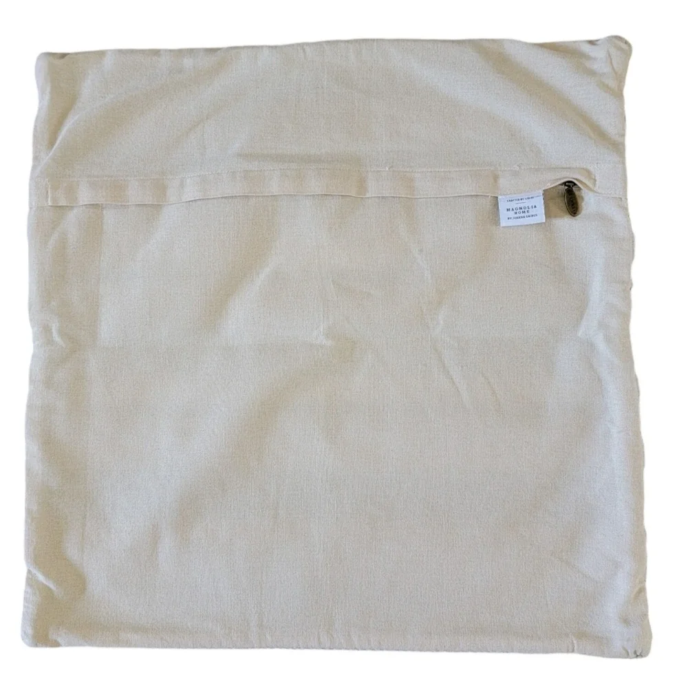 Magnolia Home Pillow Cover‎ Striped Wool Blend Nubby Neutral Boho Joanna Gaines